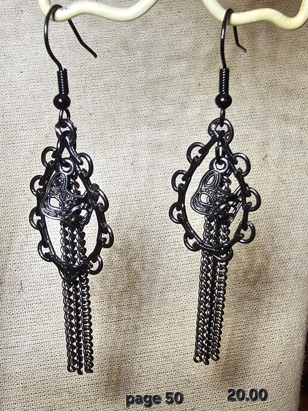 Black Filigree Tassel Drop Earrings - Women Jewelry(160)